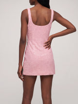 Tropica Hand Beaded Pink Mini Dress