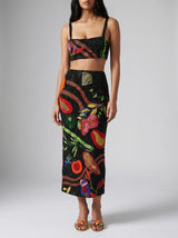 La Noche Beaded Co-ord Top Black Christina Milian