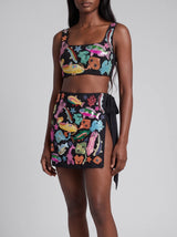 Arizona Embroidered Mini Skirt Black