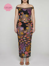 Curve Coraline Black Sheer Maxi Dress