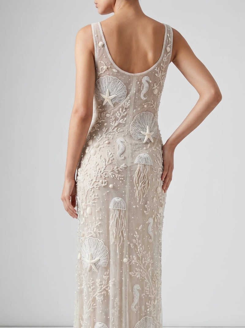 Coralie Sheer Maxi Dress