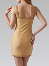 Giraffe in Beach Sunset Mini Dress