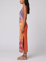 Champagne Glow Maxi Dress Purple Orange