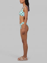 Luna Two-Tone Floral Embellished Bikini Bottom