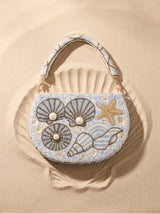 Coral Shell Blue White Bag