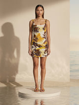 Kulani Kinis x Oceanus Golden Sunset Beaded Mini Dress