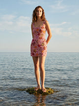 Disney | Oceanus Fully Hand Beaded Shell Dress Pink