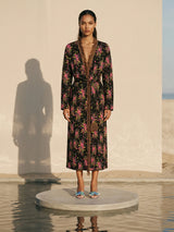 Midnight Bloom Fringe Robe