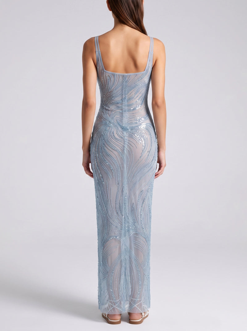 Saltwater Slip Blue Maxi Dress