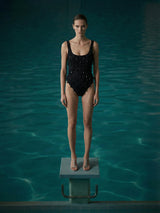 Calliope Crystal One Piece Swimsuit Black