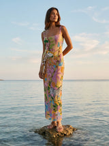 Safari Garden Beaded Maxi Dress