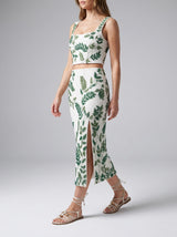 Green Leaf Co-ord Long Dress