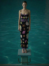 New York Strapped Dress- Black