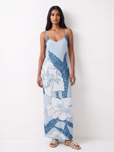 Delilah Beaded Dress Blue Oceanus x By Poppy in Stock