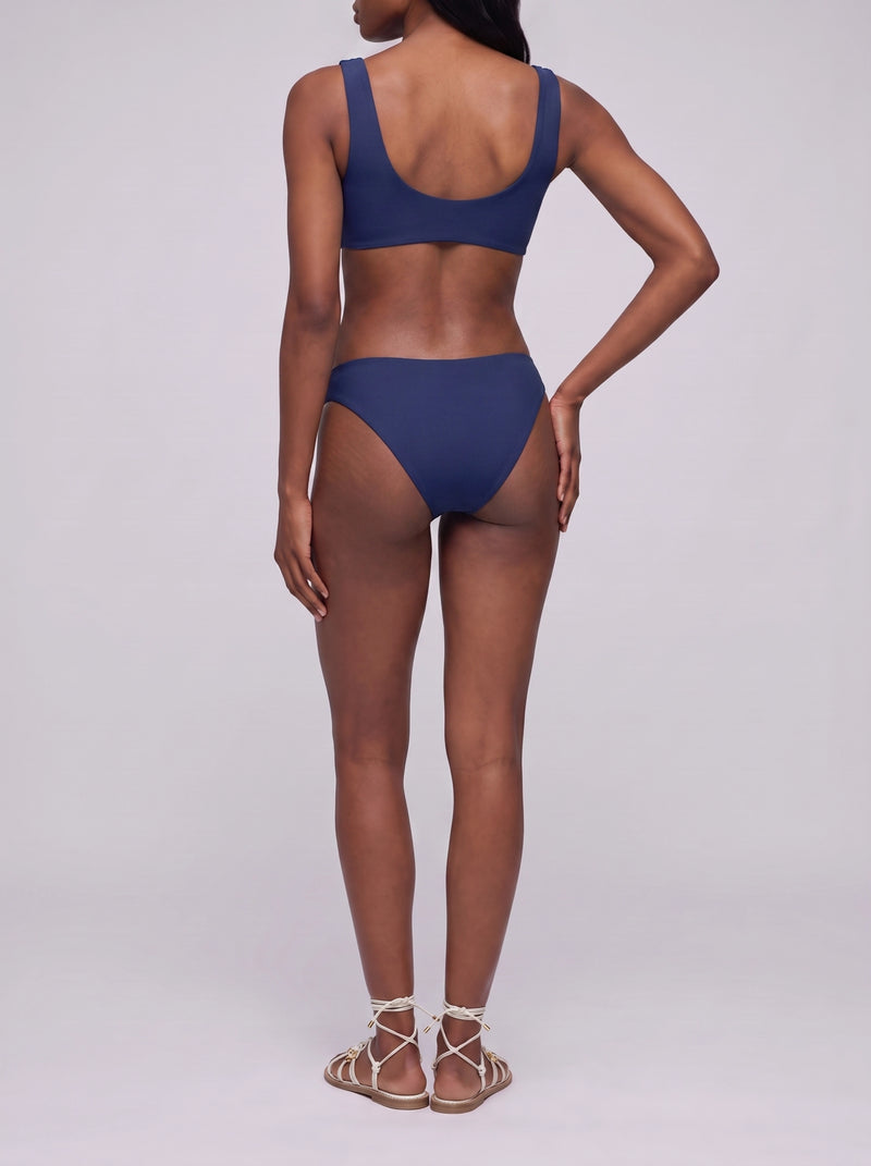 Oceanus Pearl Tide Navy Bikini Top