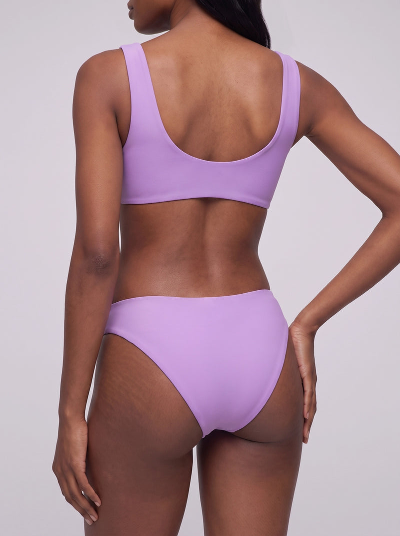 Oceanus Pearl Tide Lilac Bikini Top
