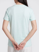 Green Mint Plage Tee Beaded T-shirt