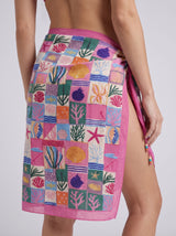 Starfish Mosaic Basic Pink Midi Sarong