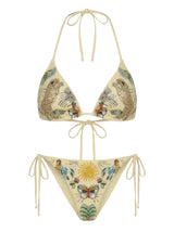 Aurelia Embroidered Luxury Yellow Bikini Top