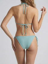 Shell Beaded Bikini Top - Blue
