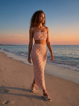 Calliope Nude Luxury Embroidered Crystal Co-Ord
