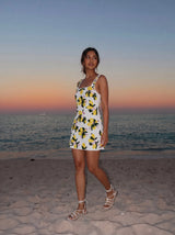 Lemon Blossom Multi Color Mini Dress