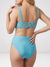Ocean Starfish Hand-Beaded Bikini Aqua Blue