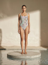 Talia Hand Beaded Multi-Coloured Crystal Swimsuit