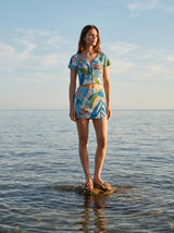 Maya Petal Hand Beaded Top Multi Colour Oceanus x By Poppy