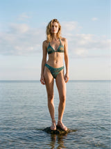Sunrise at Sea Green Bikini Bottom