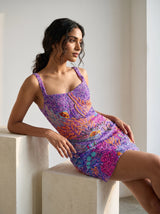 Lilac Coral Muse Mini Dress