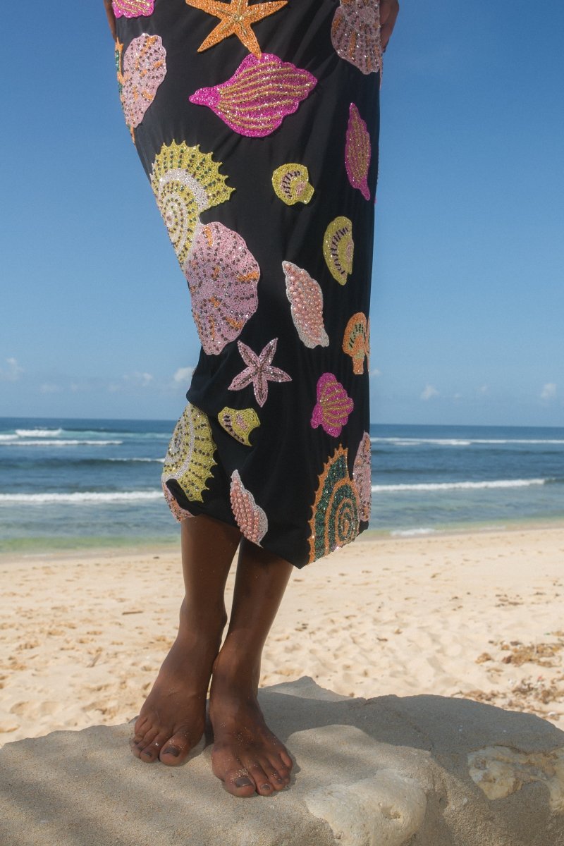 New York Hand - Embroidered Skirt - Oceanus Swimwear