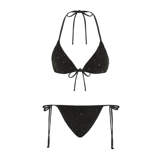 Amel High waist Bikini Bottom Black - Oceanus Swimwear