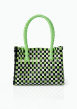 Riviera Lime Check Tote Bag