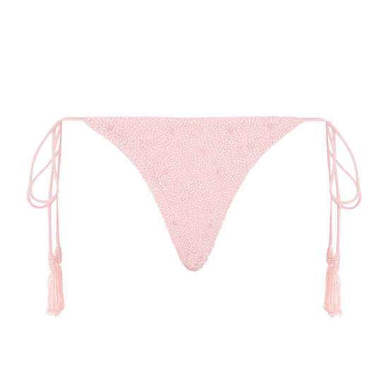 Nixie Tropical Low Coverage Bikini Bottoms Pink - Oceanus Swimwear