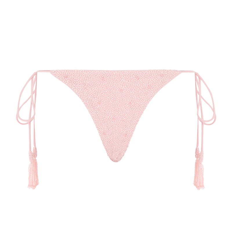 Nixie Tropical Low Coverage Bikini Bottoms Pink - Oceanus Swimwear
