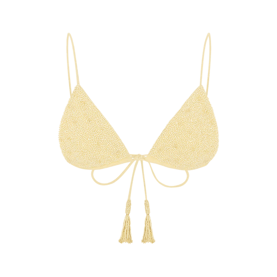 Nixie Triangle Shape Bikini Top Yellow - Oceanus Swimwear