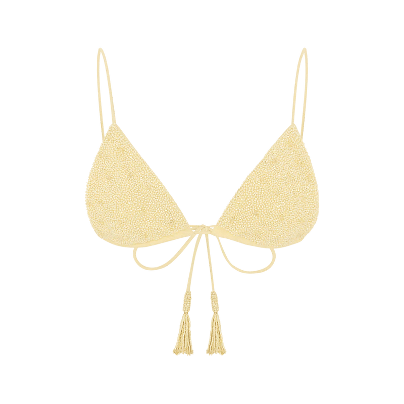 Nixie Triangle Shape Bikini Top Yellow - Oceanus Swimwear