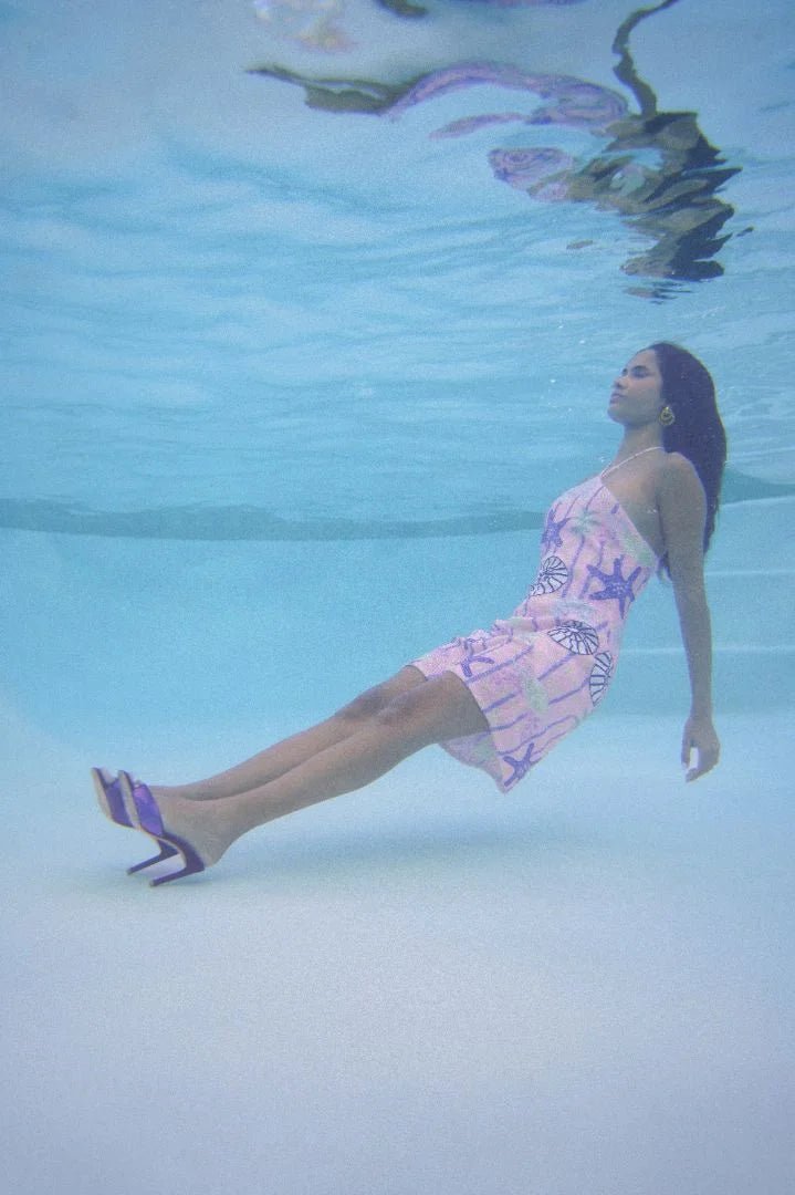 Shell Halterneck Mini Dress - Oceanus Swimwear