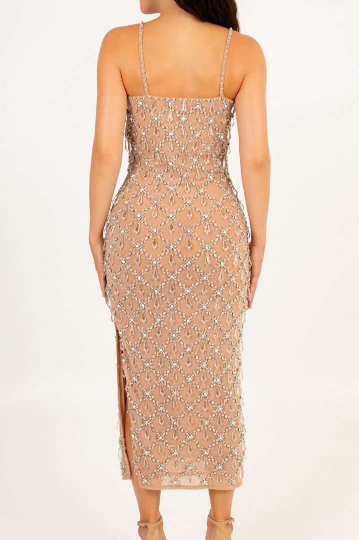 Calliope Luxury Crystal Maxi Party Dress - Oceanus Swimwear