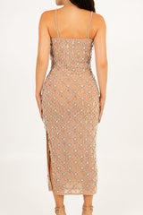 Calliope Luxury Crystal Maxi Party Dress - Oceanus Swimwear
