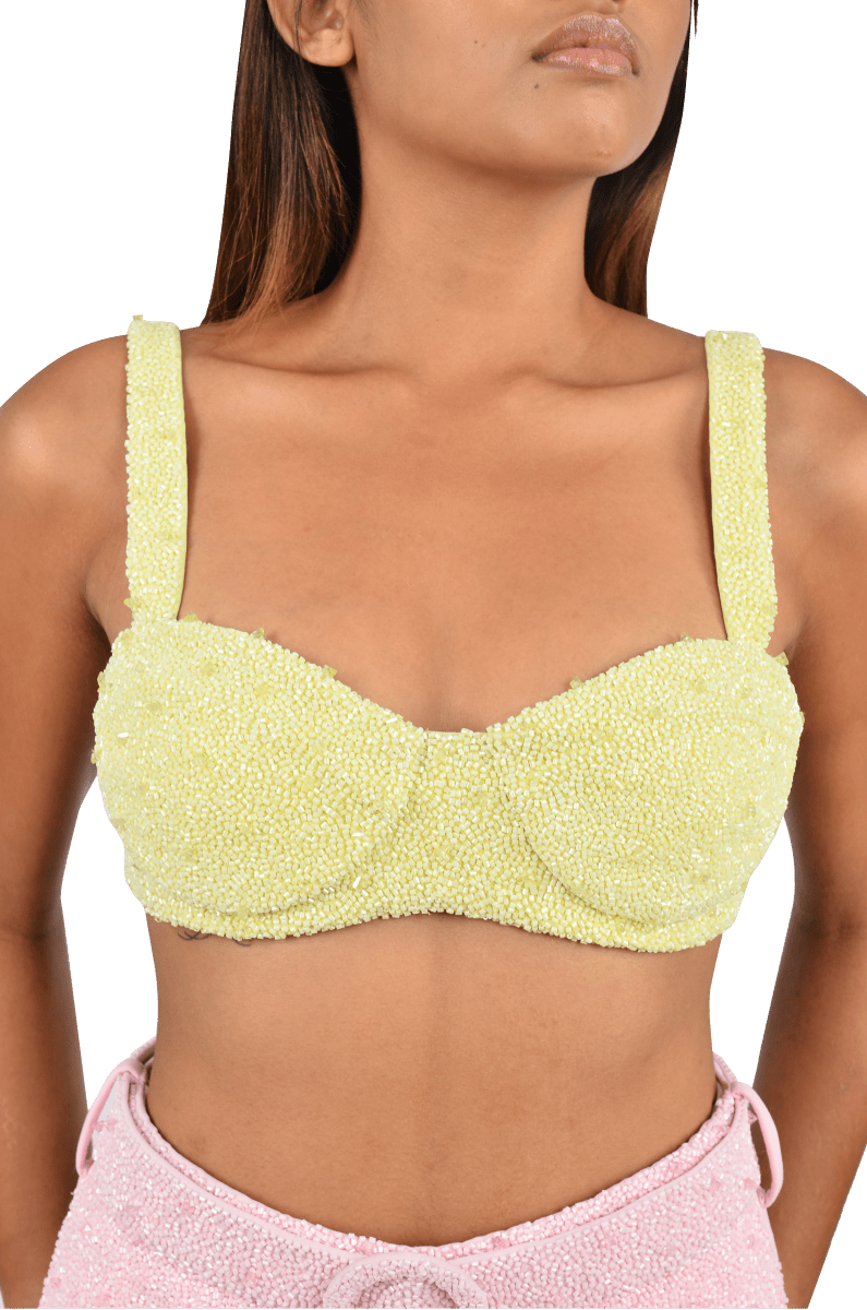 Heidi Hand Beaded Bikini Bottom - Oceanus Swimwear