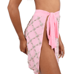 Elani Self Tie Lightweight Sarong Pink - Oceanus Swimwear
