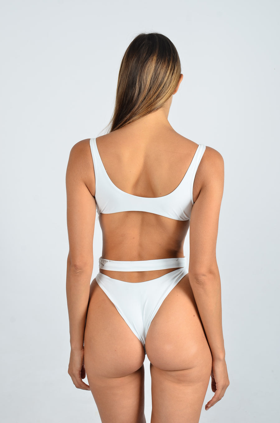 Carlotta Halterneck Premium White Swimsuit
