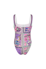 Talia Hand Beaded Multi - Coloured Crystal Swimsuit - Oceanus Swimwear