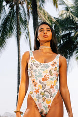 Océano Hand Beaded swimsuit White - Oceanus Swimwear