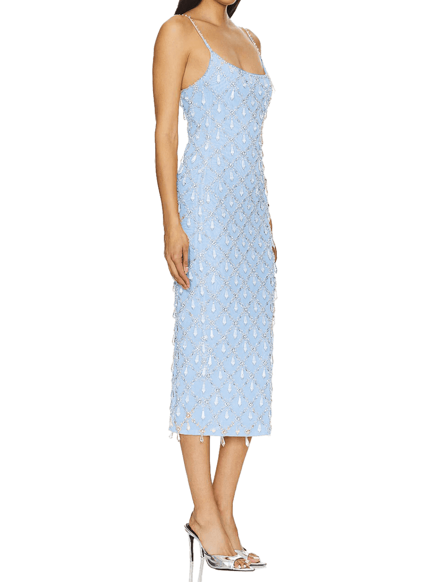 Calliope Luxury Crystal Maxi Party Dress - Oceanus Swimwear