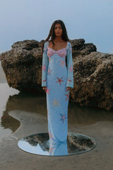 Crescent Shell Bell Sleeve Dress - Oceanus Swimwear