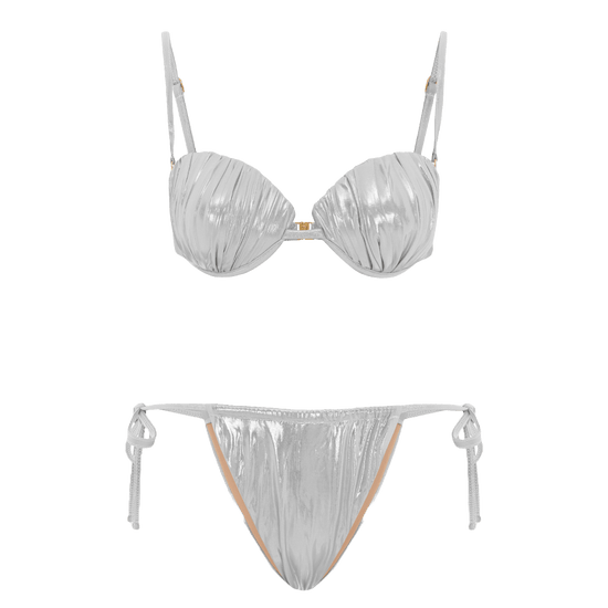Daphne Elegant Cupped Silver bikini