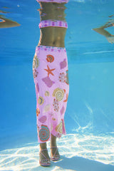 New York Shell Hand - Embroidered Top Pink - Oceanus Swimwear